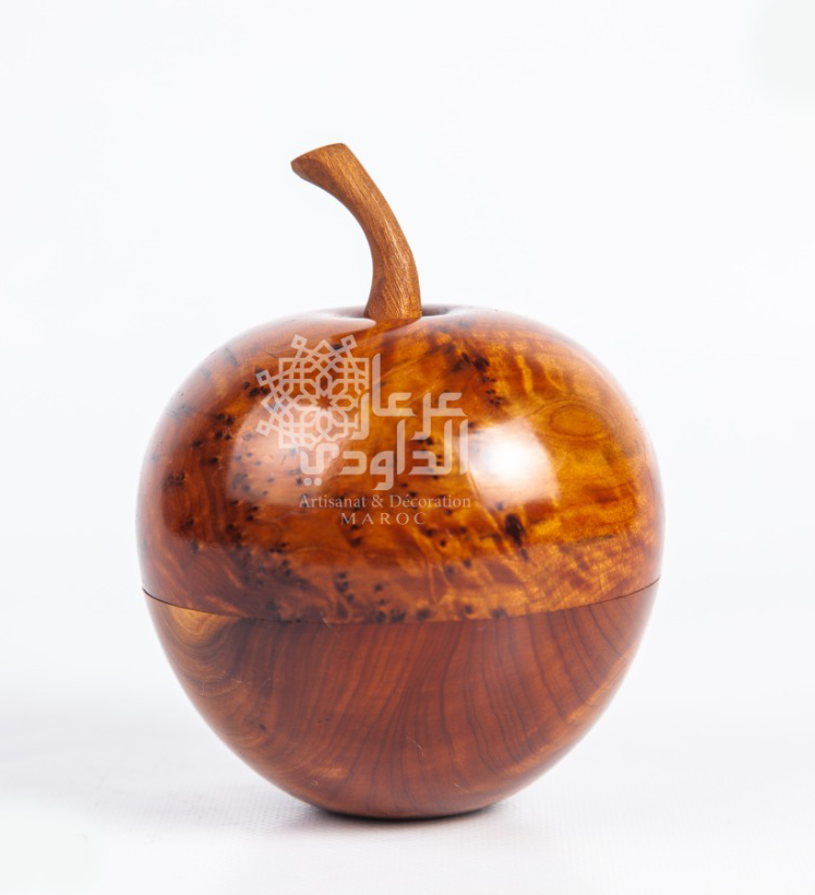 Thuya Wood Apple-Shaped Decor
